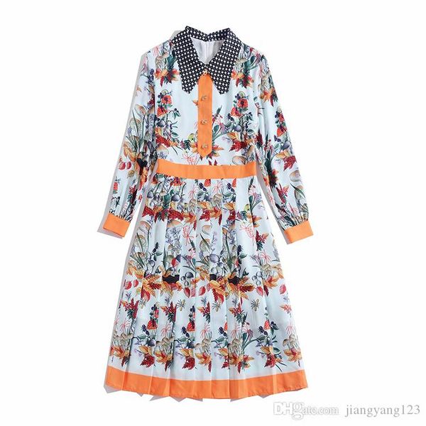 european station retro designer knee length floral dress new women's contrast print dress in spring and summer 2020, Black;pink
european station retro designer knee length floral dress new women's contrast print dress in spring and summer 2020, Black;pink