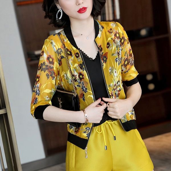 yrq79 chiffon short coat women's summer 2020 new casual baseball short jacket printed baseball uniform middle sleeve sunscreen jacket j, Black;brown
yrq79 chiffon short coat women's summer 2020 new casual baseball short jacket printed baseball uniform middle sleeve sunscreen jacket j, Black;brown