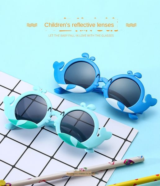 children's sun boys' polarized cartoon little dolphin sun uv-proof baby's silicone glasses cute silicone glasses, Blue
children's sun boys' polarized cartoon little dolphin sun uv-proof baby's silicone glasses cute silicone glasses, Blue