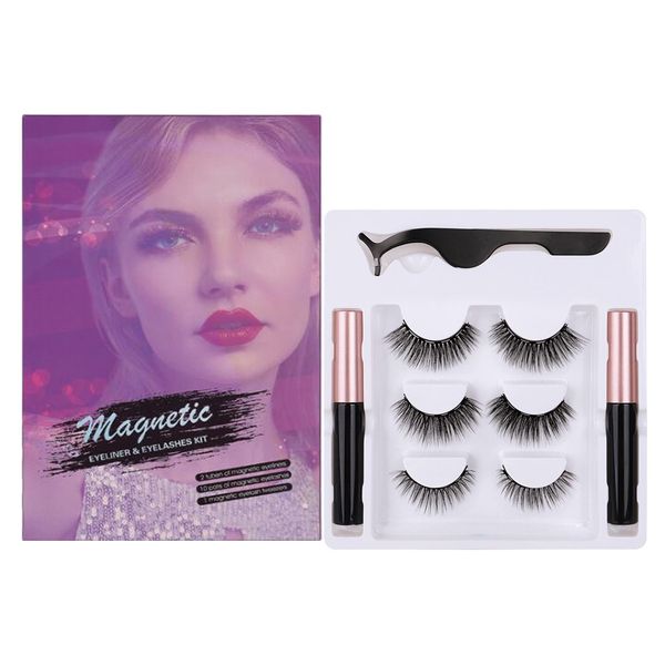 epack 3 pairs new magnetic eyelashes double liquid eyeliner kit with tweezers reusable 3d 6d false lashes magnetic eyeliner natural no glue
epack 3 pairs new magnetic eyelashes double liquid eyeliner kit with tweezers reusable 3d 6d false lashes magnetic eyeliner natural no glue