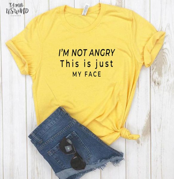 v neck im not angry this is just my face women tshirt cotton casual funny t shirt for lady girl tee, White
v neck im not angry this is just my face women tshirt cotton casual funny t shirt for lady girl tee, White
