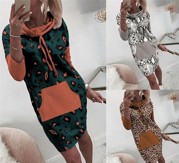 designer hoodie loose contrast color leopard printed big pockets mini dress fashion female clothing autumn winter womens, Black
designer hoodie loose contrast color leopard printed big pockets mini dress fashion female clothing autumn winter womens, Black