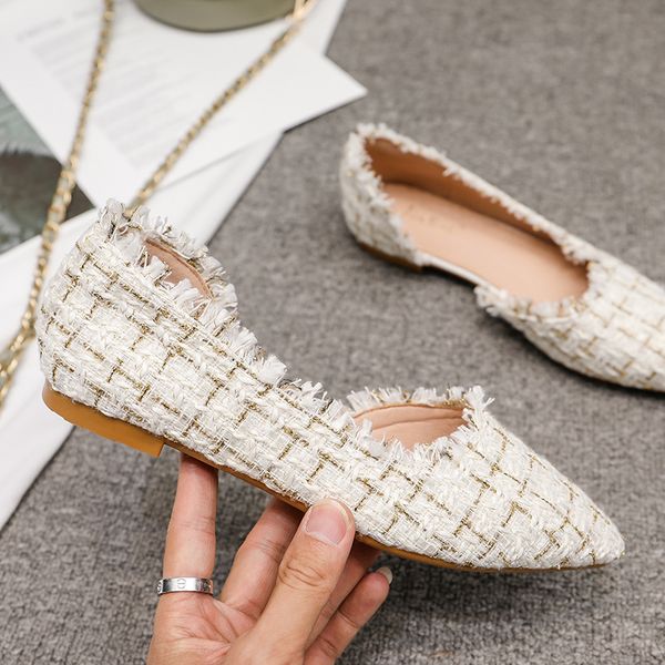 women flats shoes baize plaid pointed toes slip on party shoes spring autumn boat 338-3b5, Black
women flats shoes baize plaid pointed toes slip on party shoes spring autumn boat 338-3b5, Black