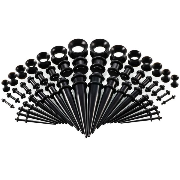 50pcs acrylic ear stretching kit guage 14g-00g ear gauge starter kit taper set flesh tunnel and plug expander oreja dilataciones, Silver
50pcs acrylic ear stretching kit guage 14g-00g ear gauge starter kit taper set flesh tunnel and plug expander oreja dilataciones, Silver