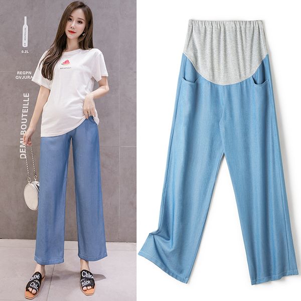 2020 maternity loose thin cotton polyester trousers pregnancy high waist crop pants for pregnant women clothes wide leg clothing, White
2020 maternity loose thin cotton polyester trousers pregnancy high waist crop pants for pregnant women clothes wide leg clothing, White