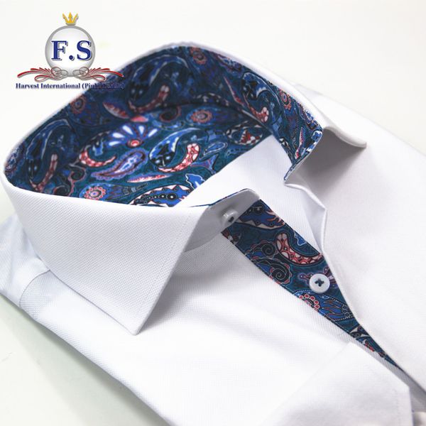 men's dress shirts make to measure royal oxford flower trim men shirt with long sleeve, easy care finish, White;black
men's dress shirts make to measure royal oxford flower trim men shirt with long sleeve, easy care finish, White;black