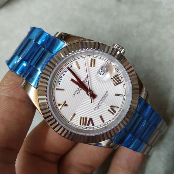 2020 new men's sports watch week calendar display date 40mm white dial sapphire automatic mechanical 316l strap men's sports busin, Slivery;brown
2020 new men's sports watch week calendar display date 40mm white dial sapphire automatic mechanical 316l strap men's sports busin, Slivery;brown