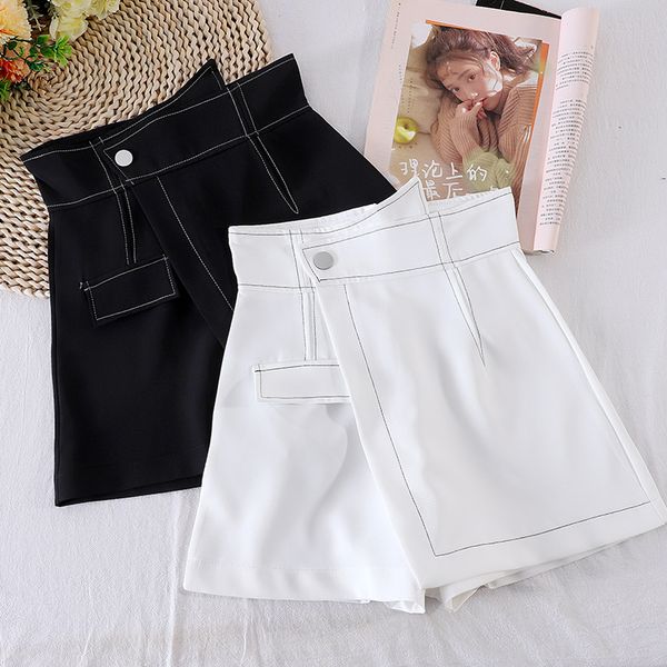 a-line skirt female summer high waist irregular all-match slimming new short skirt female small exposed pants, Black;white
a-line skirt female summer high waist irregular all-match slimming new short skirt female small exposed pants, Black;white