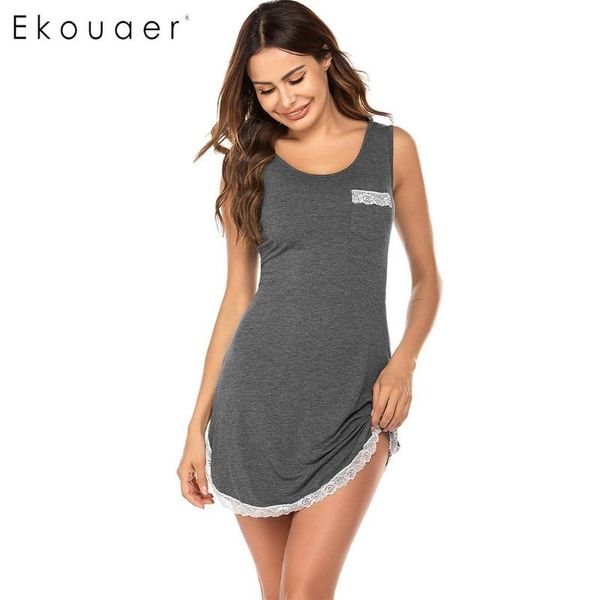 ekouaer summer nightgown women soft sleepwear nightdress o-neck sleeveless lace patchwork sleepshirts night dress loungewear, Black;red
ekouaer summer nightgown women soft sleepwear nightdress o-neck sleeveless lace patchwork sleepshirts night dress loungewear, Black;red