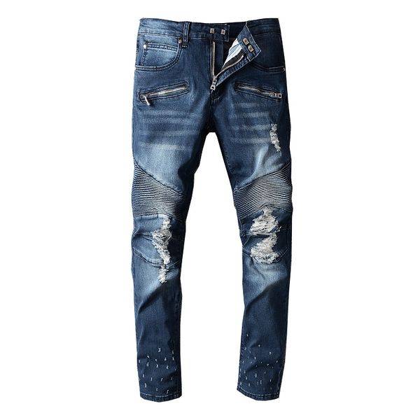 mens designer jeans slim trend knee zipper pocket denim biker puls size hip hop distressed elastic washed ripped jeans w29-w42, Blue
mens designer jeans slim trend knee zipper pocket denim biker puls size hip hop distressed elastic washed ripped jeans w29-w42, Blue