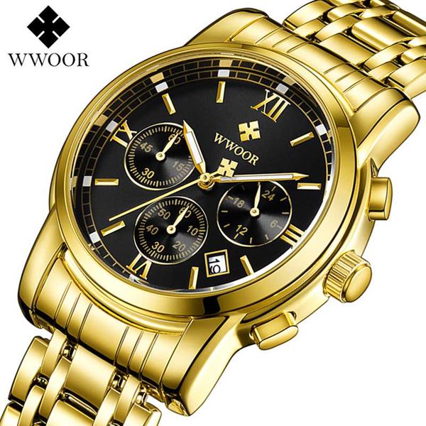 wwoor men watches full steel waterproof sport quartz watch men fashion date clock chronograph relogio masculino, Slivery;brown
wwoor men watches full steel waterproof sport quartz watch men fashion date clock chronograph relogio masculino, Slivery;brown