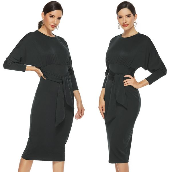black vintage long sleeve sashes party dress women knit o neck solid sheath elegant casual dress 2020autumn fashion green dress
black vintage long sleeve sashes party dress women knit o neck solid sheath elegant casual dress 2020autumn fashion green dress