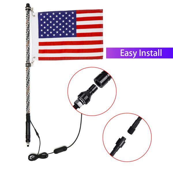 124/90cm bendable wireless remote control super bright rgb waterproof led flagpole lamp light 30-45w/35-55w dc12v+america flag
124/90cm bendable wireless remote control super bright rgb waterproof led flagpole lamp light 30-45w/35-55w dc12v+america flag