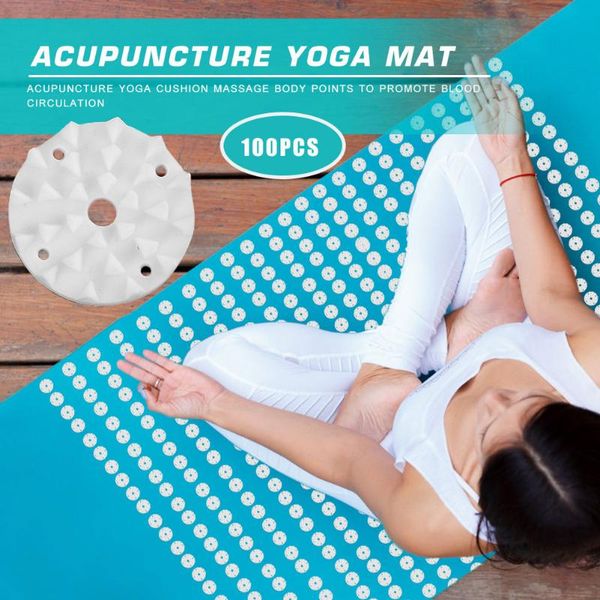 100pcs acupressure yoga mat spikes pilates cushion plastic lotus workout needle for indoor exercise sport fitness ornaments 
100pcs acupressure yoga mat spikes pilates cushion plastic lotus workout needle for indoor exercise sport fitness ornaments