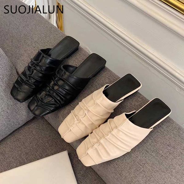 suojialun flats slippers women slip on casual slip on mules fashion pleated outdoor slipper shoes flat heel woman slides shoes, Black
suojialun flats slippers women slip on casual slip on mules fashion pleated outdoor slipper shoes flat heel woman slides shoes, Black