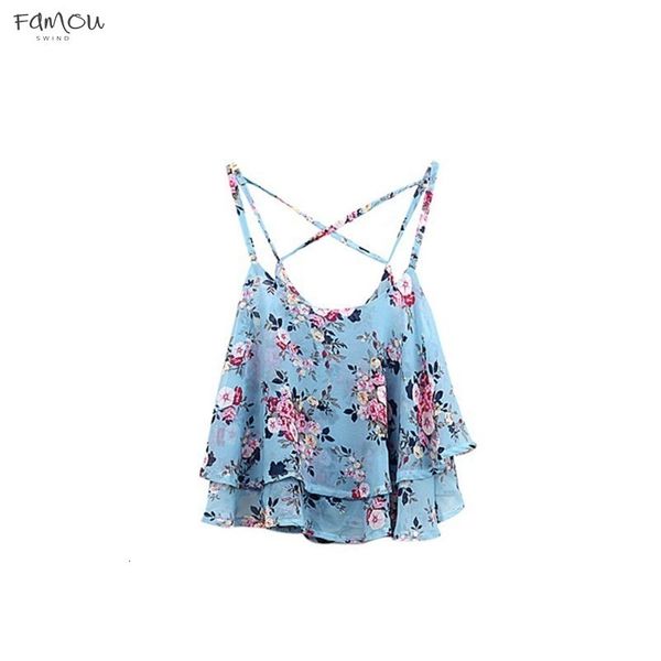 us warehouse women tanks summer clothing spaghetti strap floral print chiffon shirt vest blouses crop tanks female, White
us warehouse women tanks summer clothing spaghetti strap floral print chiffon shirt vest blouses crop tanks female, White