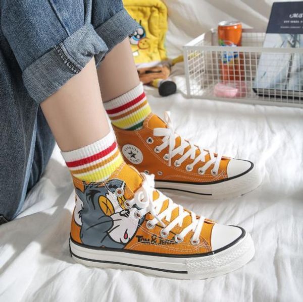japanese style anime high shoes tom and jerry canvas shoes hococal student graffiti canvas shoes 2019 cute cartoon casual sneakers, Black
japanese style anime high shoes tom and jerry canvas shoes hococal student graffiti canvas shoes 2019 cute cartoon casual sneakers, Black