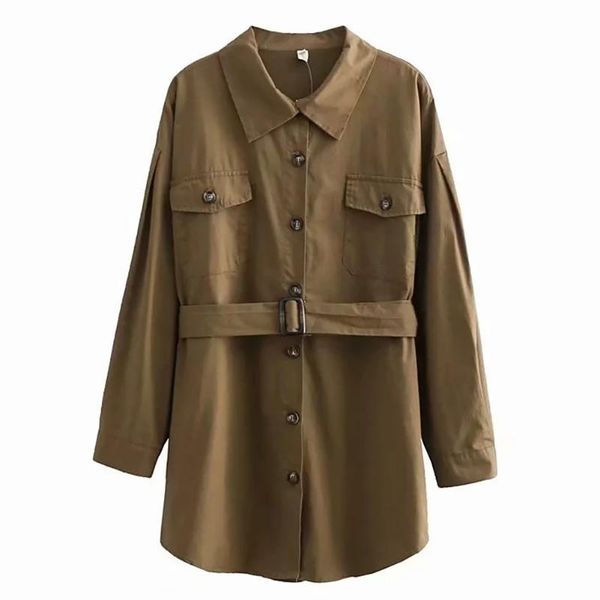 single breasted pocket autumn winter solid women coat lapel neck streetwear with waist belt long sleeve fashion casual traveling, Tan;black
single breasted pocket autumn winter solid women coat lapel neck streetwear with waist belt long sleeve fashion casual traveling, Tan;black