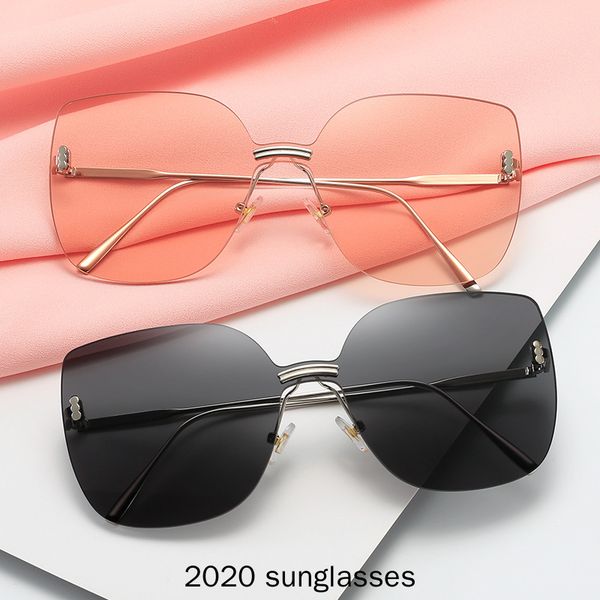 fashion oversized one piece square rimless woman sunglasses vintage metal gradient lens eyewear female luxury sun glasses fml, White;black
fashion oversized one piece square rimless woman sunglasses vintage metal gradient lens eyewear female luxury sun glasses fml, White;black