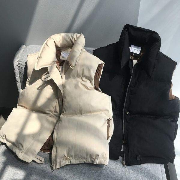 women's vests sleeveless vest women winter keep warm puffer jacket solid stand collar harajuku outwear loose fashion padded korean styl, Black;white
women's vests sleeveless vest women winter keep warm puffer jacket solid stand collar harajuku outwear loose fashion padded korean styl, Black;white