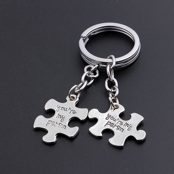 jigsaw puzzles couple keychain lettering you are my person romantic pendant key chains for women men lovers fashion trinkets, Silver
jigsaw puzzles couple keychain lettering you are my person romantic pendant key chains for women men lovers fashion trinkets, Silver