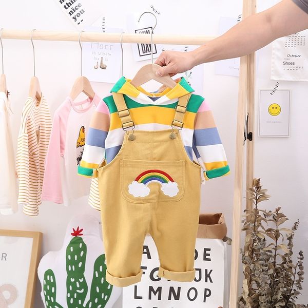 clothing suit boys' rainbow belt pants two-piece suit autumn new color children's striped children's clothing
clothing suit boys' rainbow belt pants two-piece suit autumn new color children's striped children's clothing