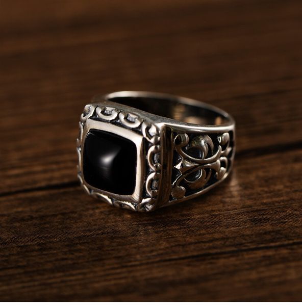 925 sterling silver ретро тайский серебро crusade цветок черный оникс квартет trend мужские кольца
925 sterling silver ретро тайский серебро crusade цветок черный оникс квартет trend мужские кольца