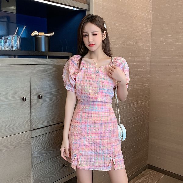 hepburn wind set young summer 2020 new pink plaid jacket short skirt + skirt two-piece women's little, Gray
hepburn wind set young summer 2020 new pink plaid jacket short skirt + skirt two-piece women's little, Gray