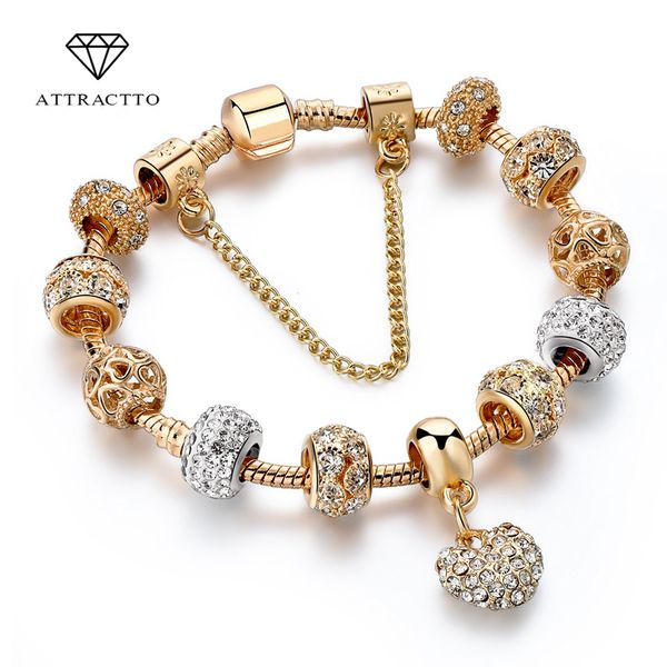 attractto luxury crystal heart charm bracelets&bangles gold bracelets for women jewellery pulseira feminina bracelet sbr170020, Golden;silver
attractto luxury crystal heart charm bracelets&bangles gold bracelets for women jewellery pulseira feminina bracelet sbr170020, Golden;silver