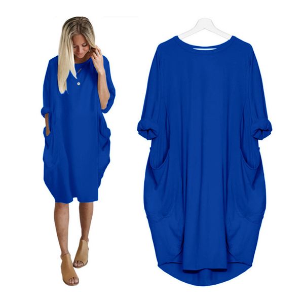 autumn womens dresses pocket loose dress ladies crew neck casual long girl dress female fashion big vestido, White;black
autumn womens dresses pocket loose dress ladies crew neck casual long girl dress female fashion big vestido, White;black