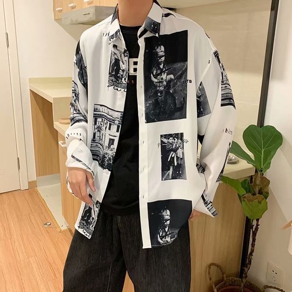 e-baihui 2021 colorblock tide brand long-sleeved shirt turn-down collar polyester boys spring hong kong style loose bf wind ins trend wild j, White;black
e-baihui 2021 colorblock tide brand long-sleeved shirt turn-down collar polyester boys spring hong kong style loose bf wind ins trend wild j, White;black