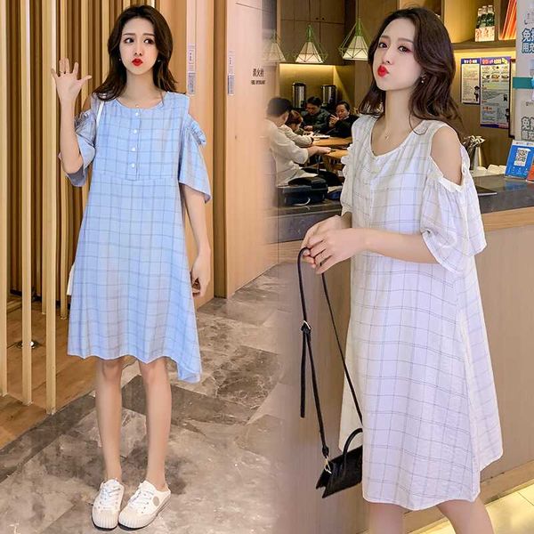 8301# nursing maternity clothing loose stylish plaid color block dress for pregnant women pregnancy nursing dress, White
8301# nursing maternity clothing loose stylish plaid color block dress for pregnant women pregnancy nursing dress, White
