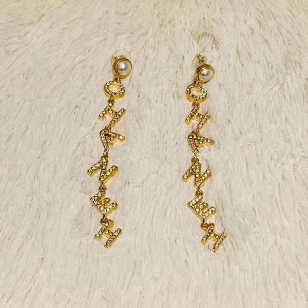 c2073 geometric earrings trendy letter studded a zircon ear stud long brass custom pale golden daily matching earrings, Golden;silver
c2073 geometric earrings trendy letter studded a zircon ear stud long brass custom pale golden daily matching earrings, Golden;silver