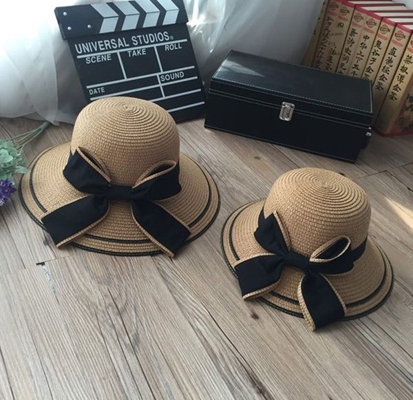 female summer sunscreen sunshade parent-child travel holiday beach bow fashion sunshade straw straw hat hat, Blue;gray
female summer sunscreen sunshade parent-child travel holiday beach bow fashion sunshade straw straw hat hat, Blue;gray