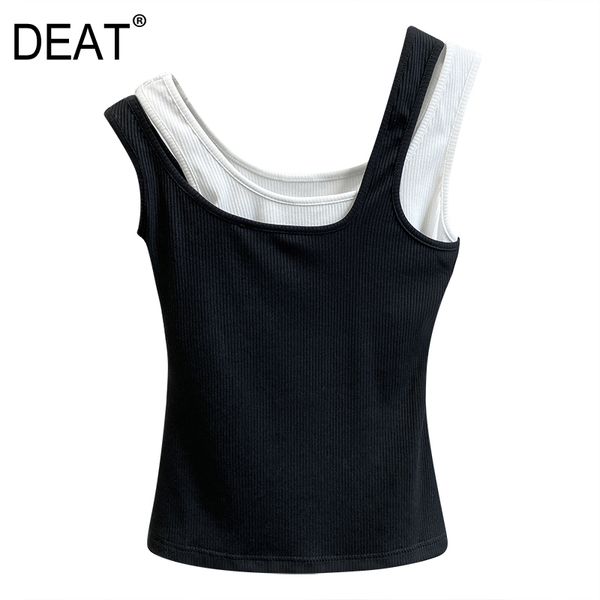 deat 2020 new summer fashion women clothes round neck sleeveless black and white pullover short t-shirt female wn17501l
deat 2020 new summer fashion women clothes round neck sleeveless black and white pullover short t-shirt female wn17501l