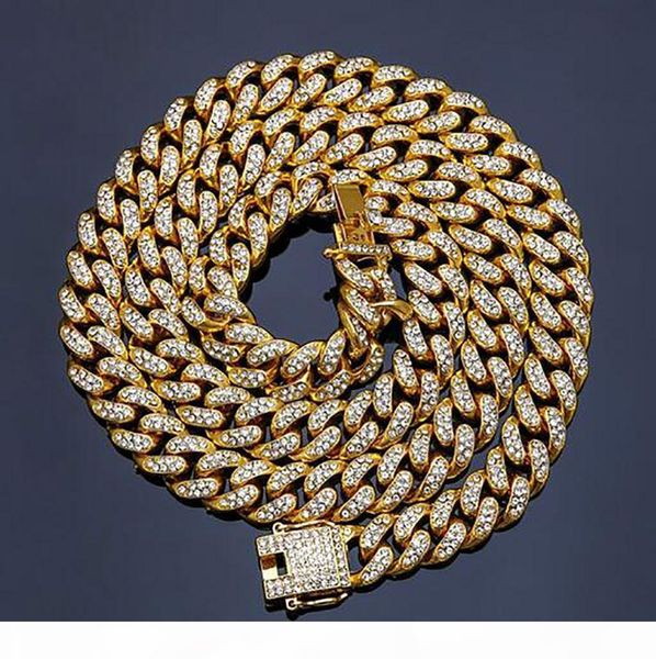 12mm 18k gold plating diamond miami cuban link chain necklace hip hop bling bling jewelry trendy fashion whosales, Silver
12mm 18k gold plating diamond miami cuban link chain necklace hip hop bling bling jewelry trendy fashion whosales, Silver