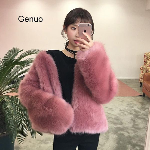 korean imitation faux fur coat autumn and winter new female fashion thick warm fur short faux loose coat, Black
korean imitation faux fur coat autumn and winter new female fashion thick warm fur short faux loose coat, Black
