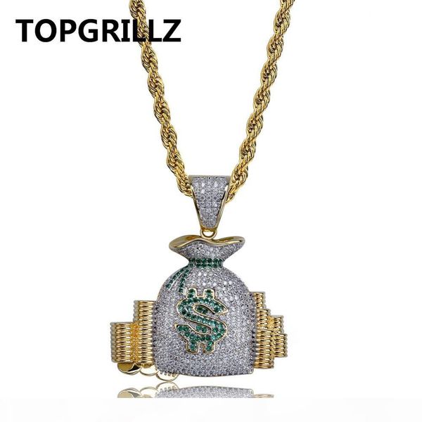 rillz money bag stack iced out cash coins pendant necklaces copper gold color cubic zircon hip hop men charm jewelry gifts, Silver
rillz money bag stack iced out cash coins pendant necklaces copper gold color cubic zircon hip hop men charm jewelry gifts, Silver