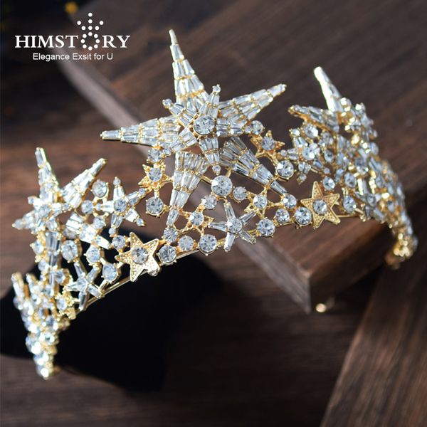 himstory new luxury big size star bride wedding tiaras crown gorgeous rhinestone crystal queen crown wedding hair accessories, Golden;silver
himstory new luxury big size star bride wedding tiaras crown gorgeous rhinestone crystal queen crown wedding hair accessories, Golden;silver