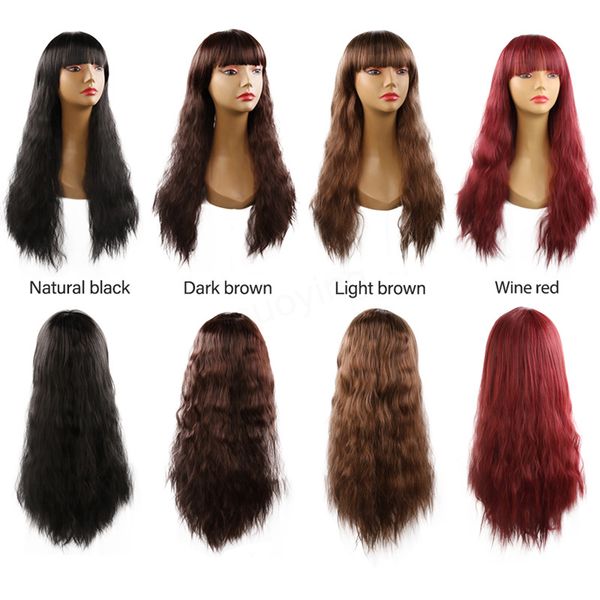 kinky straight middle part synthetic wigs with equal bangs machine made chemical processed hair for women cosplay party, Black
kinky straight middle part synthetic wigs with equal bangs machine made chemical processed hair for women cosplay party, Black