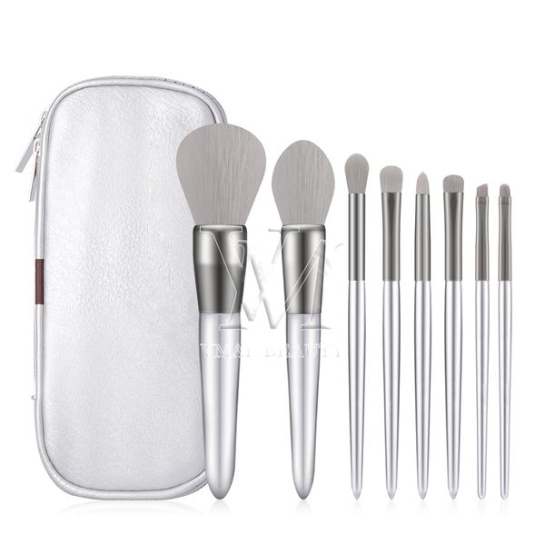8pcs silver set makeup brushes with pu bag selling brush set products professional cosmetic tools
8pcs silver set makeup brushes with pu bag selling brush set products professional cosmetic tools