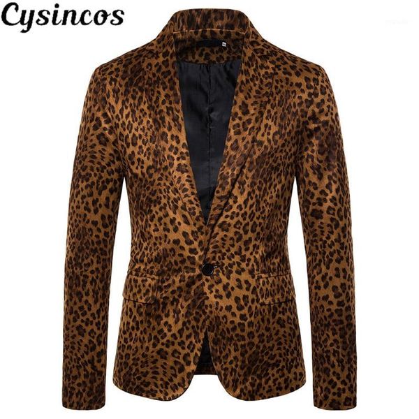 cysincos men's slim leopard print small suit korean style fashion nightclub coat flower blazer night male singer costume1, White;black
cysincos men's slim leopard print small suit korean style fashion nightclub coat flower blazer night male singer costume1, White;black