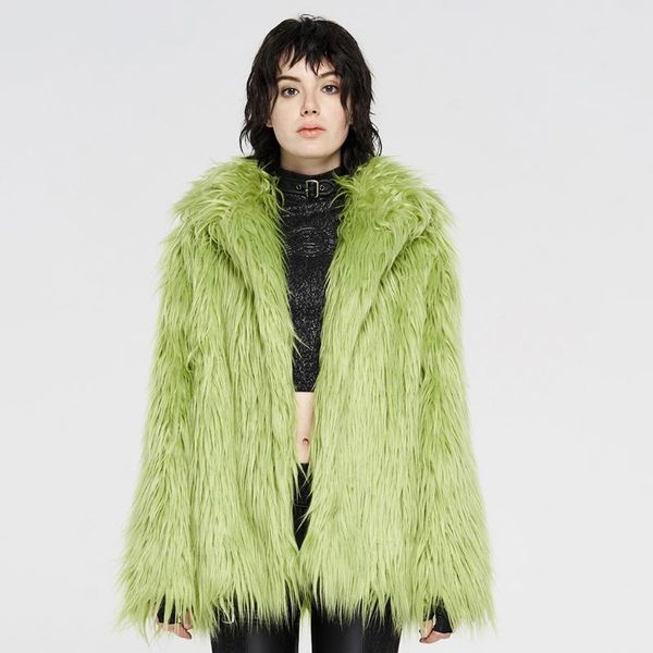 punkrave women's punk loose simple imitation fur coat party evening dinner winter thick keeps warm cardigan wool jacket, Black
punkrave women's punk loose simple imitation fur coat party evening dinner winter thick keeps warm cardigan wool jacket, Black