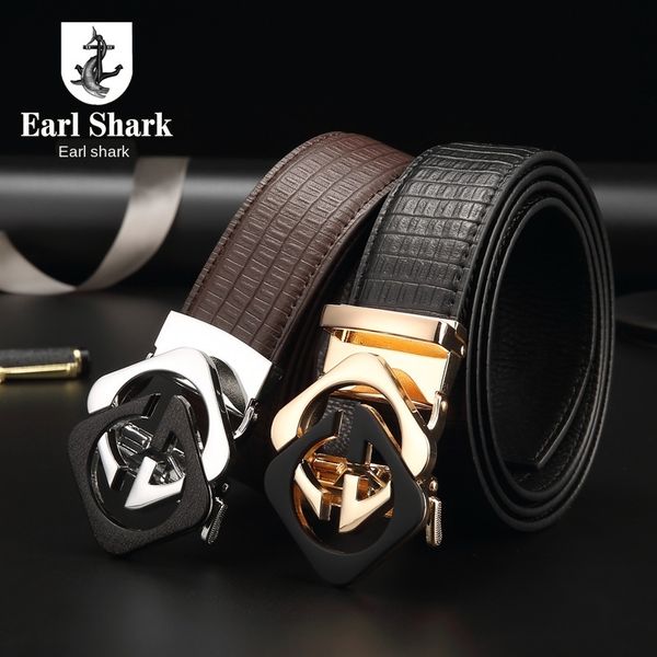 earl shark men's genuine leather layer cowhide automatic buckle belt young people's fashionable trousers belt, Black;brown
earl shark men's genuine leather layer cowhide automatic buckle belt young people's fashionable trousers belt, Black;brown