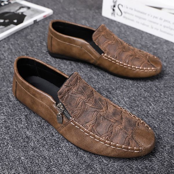 dm414autumn men casual shoes leather mens loafers zapatos fashionable breathable driving shoes slip on boat mocassin homme, Black
dm414autumn men casual shoes leather mens loafers zapatos fashionable breathable driving shoes slip on boat mocassin homme, Black