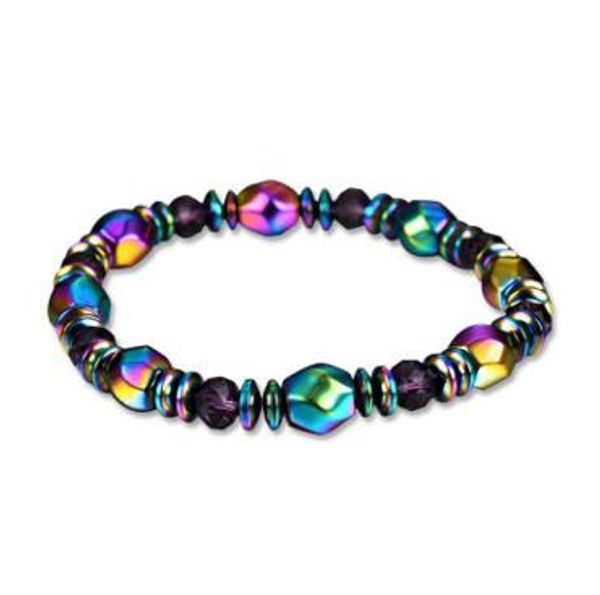 rainbow magnetic hematite bracelet for men women power healthy bracelets wristband fashion jewelry moq 20 pcs, Black
rainbow magnetic hematite bracelet for men women power healthy bracelets wristband fashion jewelry moq 20 pcs, Black