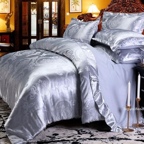 dropshipping wedding luxury bedding sets jacquard /king size duvet cover set wedding bedclothes bed linen silver gray t200414
dropshipping wedding luxury bedding sets jacquard /king size duvet cover set wedding bedclothes bed linen silver gray t200414