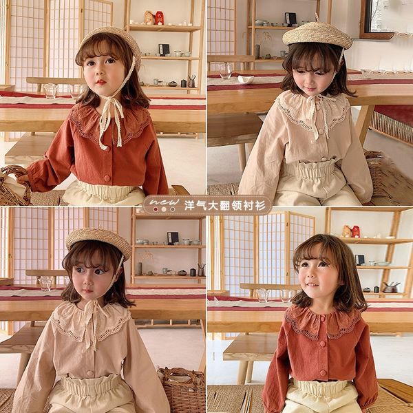 girls' foreign big lapel 2020 new shirt autumn clothes children's baby korean style casual foreign style shirt, White;black
girls' foreign big lapel 2020 new shirt autumn clothes children's baby korean style casual foreign style shirt, White;black