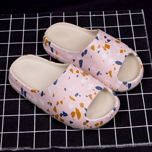 lluumiu slippers women camouflage pattern outdoor summer beach sandals fish mouth slippers printed women's non-slip slides, Black