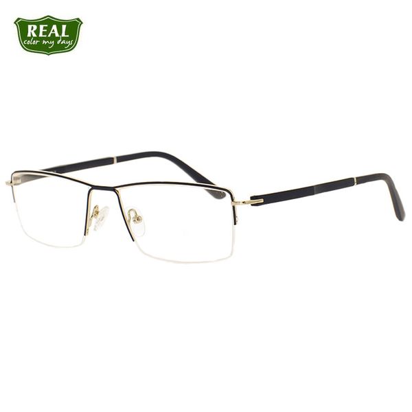 halfrim men metal optical frame design temple stylish eyeglass frame china, Black
halfrim men metal optical frame design temple stylish eyeglass frame china, Black